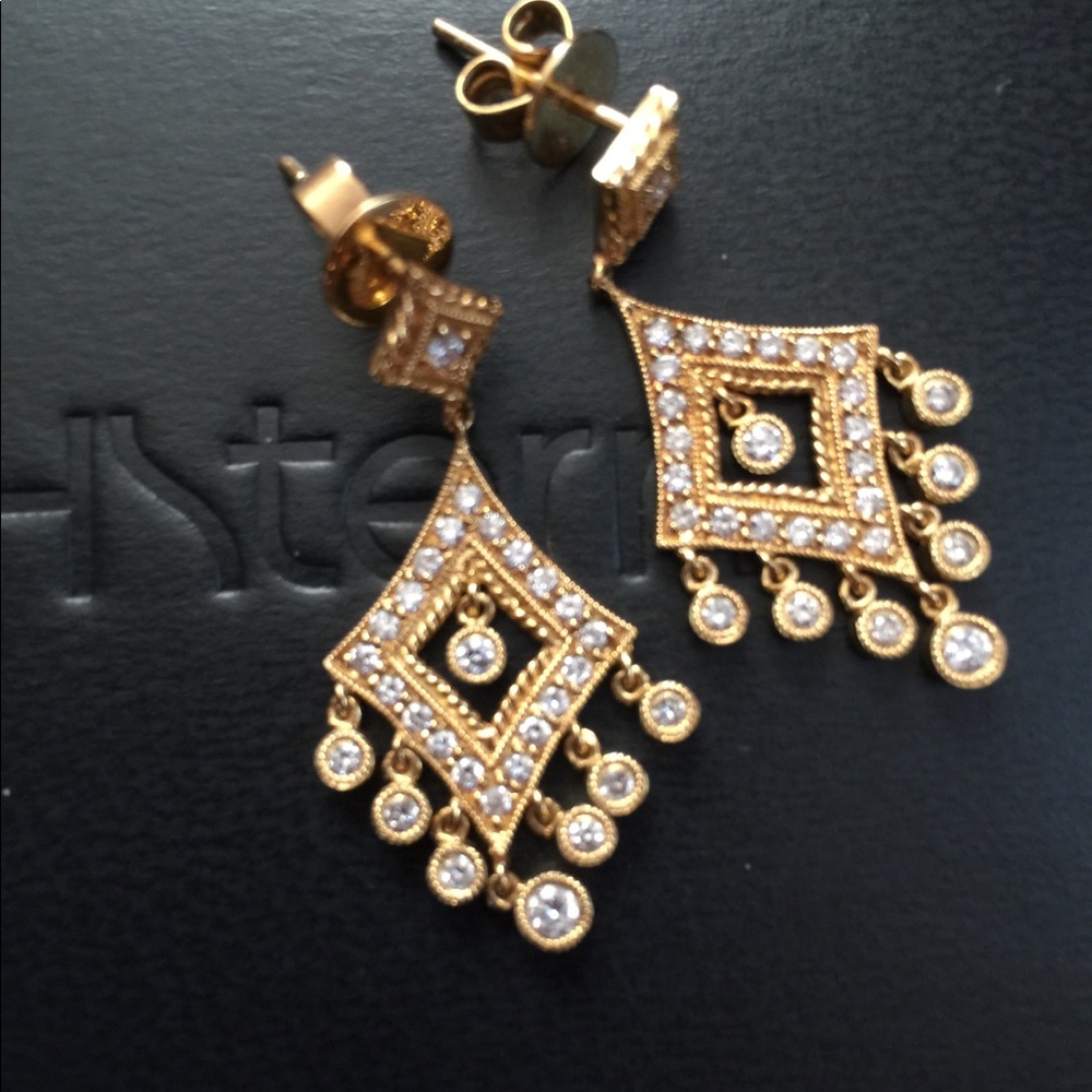 14k gold and diamond earrings
